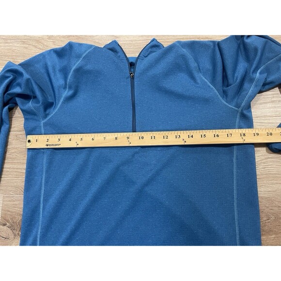 Patagonia Midweight Capilene Baselayer Blue Quarter Zip Mens Medium - Picture 3 of 7